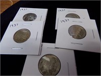 5-1937 Buffalo nickels