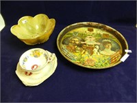 GEORGE & MARY CORONATION TRAY, CUP/SAUCER AND BOWL
