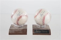 Cardinals Brock & Smith Autographed Baseballs