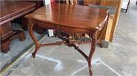 Walnut Victorian Carved Parlor Table