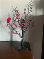 Decorative Tree with cardinal birds 12”