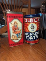 Oats & Cracker tins