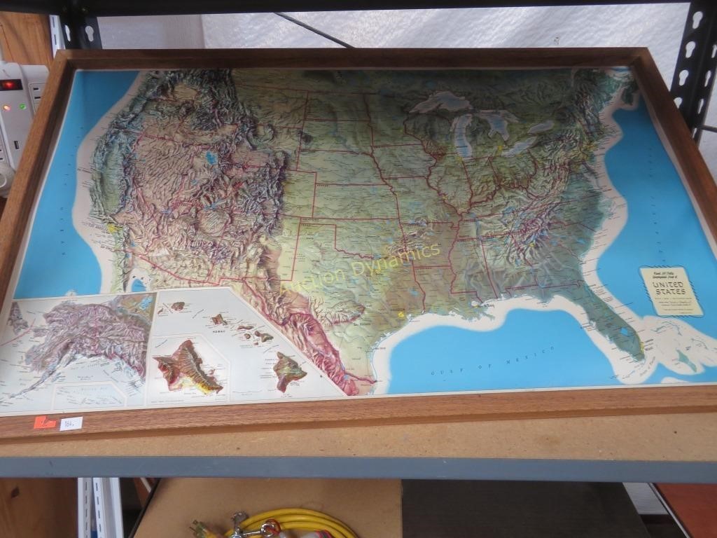3-D Map of the United States, Plastic