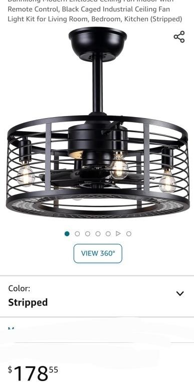 Dannilong Modern Enclosed Ceiling Fan Indoor with