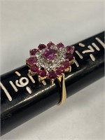 14k Ruby Diamond Gold Ring