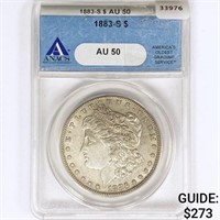 1883-S Morgan Silver Dollar ANACS AU50