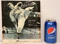 Bob Feller Signed Photo 1937 HOF NY Baseball