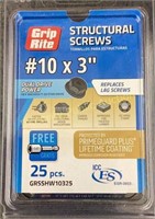 GripRite Structural Screws #10x3”