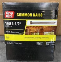 GripRite Common Nails 16D 3-1/2”