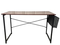 DDK Minimalist Metal Frame Wood Top Desk