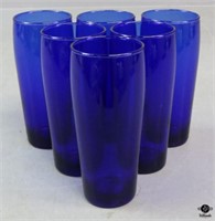 Cristar Colbalt Blue Glass Tumblers / 6 pc