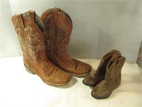 2 Pair - Western Leather Boots