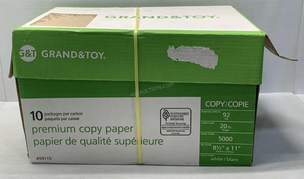 5000 Sheets of Grand & Toy Multi Use Paper NEW