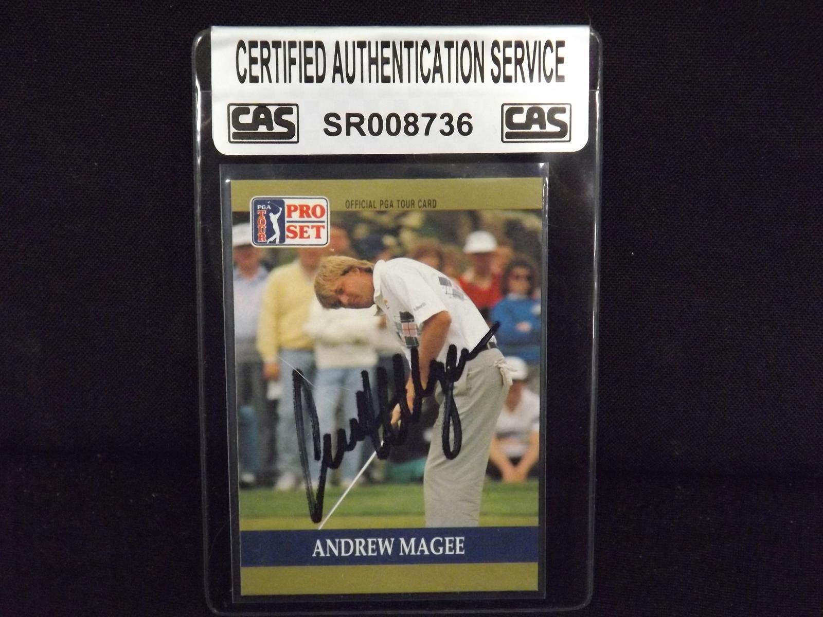 1990 PRO SET PGA ANDREW MAGEE AUTOGRAPH CAS