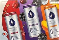 18-Pk WakeWater Caffeinated Sparkling Water,