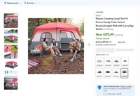 N4651  Ktaxon Cabin Tent, 14 Person, 2 Rooms.