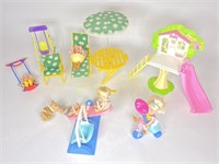 VTG Mattel Barbie Patio Furniture & Kelly Set