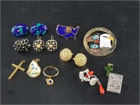 Assorted fashion jewelry and pins