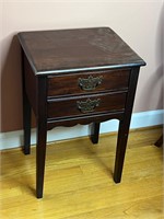 Two drawer vintage side table