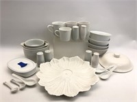 Large Assortment of White Dishes