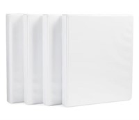 Amazon Basics D-Ring Binder - 1 Inch, White,