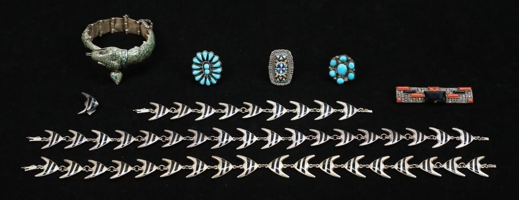 Lot of Sterling Jewelry Fahrner, Native American