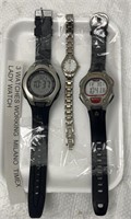 3 watches working Milano, timex and lady with