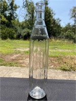 3 Glass Oil Bottles 8.5", 14" & 18"H