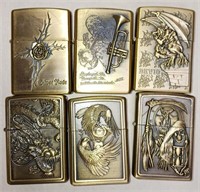 112 - LOT OF 6 ZIPPO LIGHTERS (C48)