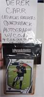 344 - AUTOGRAPHED DEREK CARR TRADING CARD W/COA