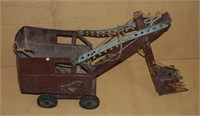 Vintage 40 -50's Pressed Steel Toy Crane Truck