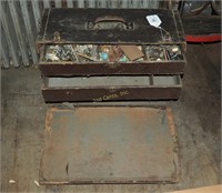 Antique Wood Serviceman Repair Parts Tool Case