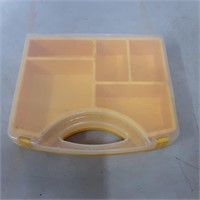 Plastic storage box with divided compartments to