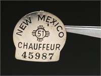 1951 New Mexico Chauffeur Badge