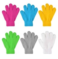 Coopay 6 Pairs Kid's Winter Warm Magic Gloves