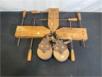 Wooden Clamps And Pulley
