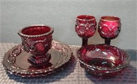 Avon Cape Cod Ruby Red Collection - 6-pc Lot