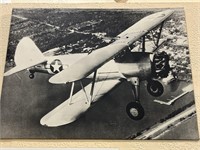 Boeing Stearman Navy Airplane Poster on Board