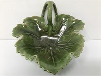 Vintage Signed Studio Pottery Leaf