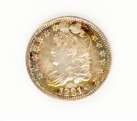 Coin 1831 Capped Bust Half Dime-Ch AU