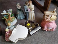 lot of collectable figurines , music boxes etc