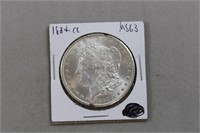 1884 Carson City Morgan silver dollar