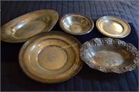 Various Sterling Bowls and Plates Some with