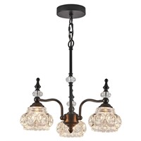 Modern 3-Light Chandeliers Black Kitchen Island Pe