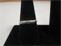 Mens 14K White Gold Wedding Band Size 10 3.6G