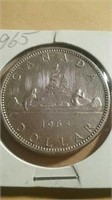 1965  Canada Silver Dollar Coin