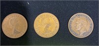 (3) FOREIGN PENNIES