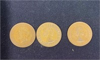 (3) FOREIGN PENNIES