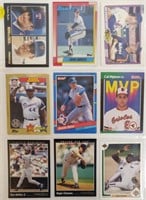 9 Baseball Cards incl Nolan Ryan, Hank Aaron &