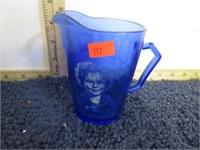 BLUE SHIRLEY TEMPLE PITCHER